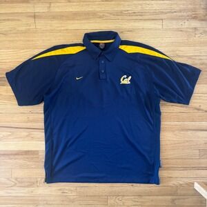Nike University of California, Berkeley Golden Bears Polo Mens XL Navy Gold